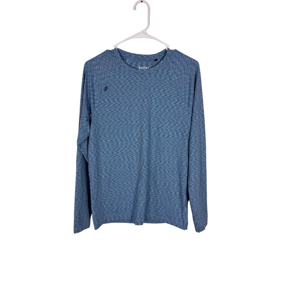 Rhône Long Sleeve Blue Shirt Athletic Workout Size Small Stretch - Picture 1 of 8